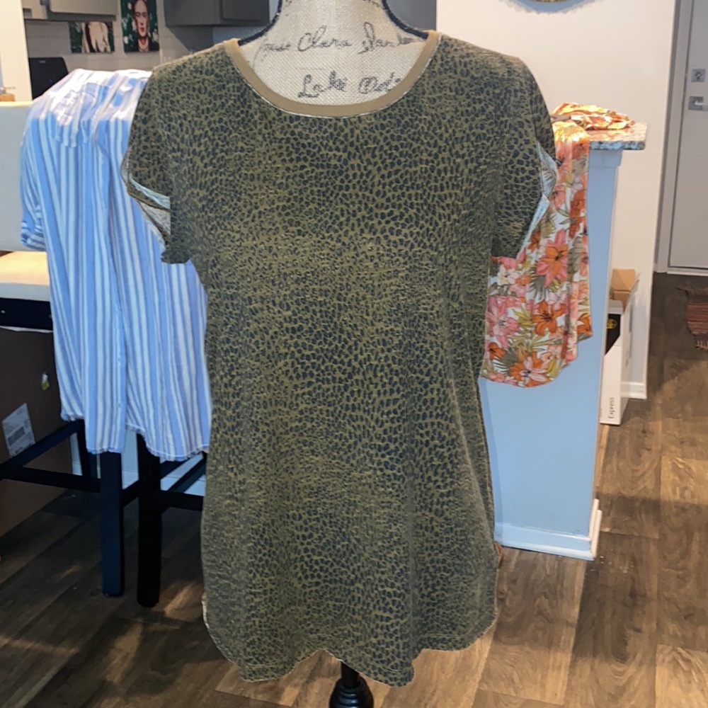 Free people animal print tee